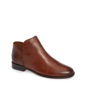 Frye elyssa booties dark brown leather